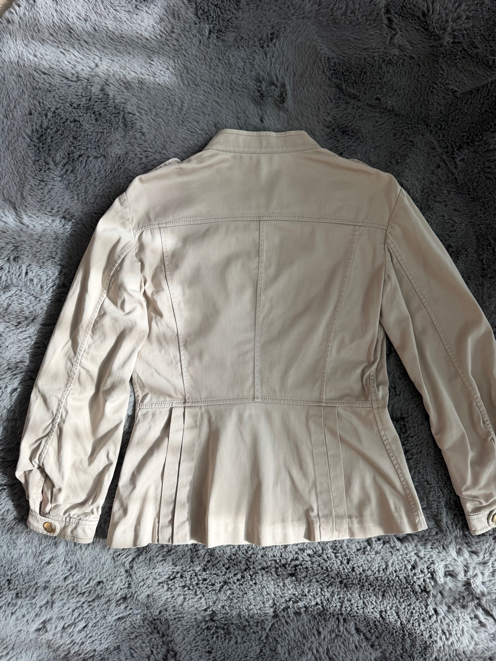Carolina Herrera Utility Jacket in Beige Cotton - Picture 2 of 9
